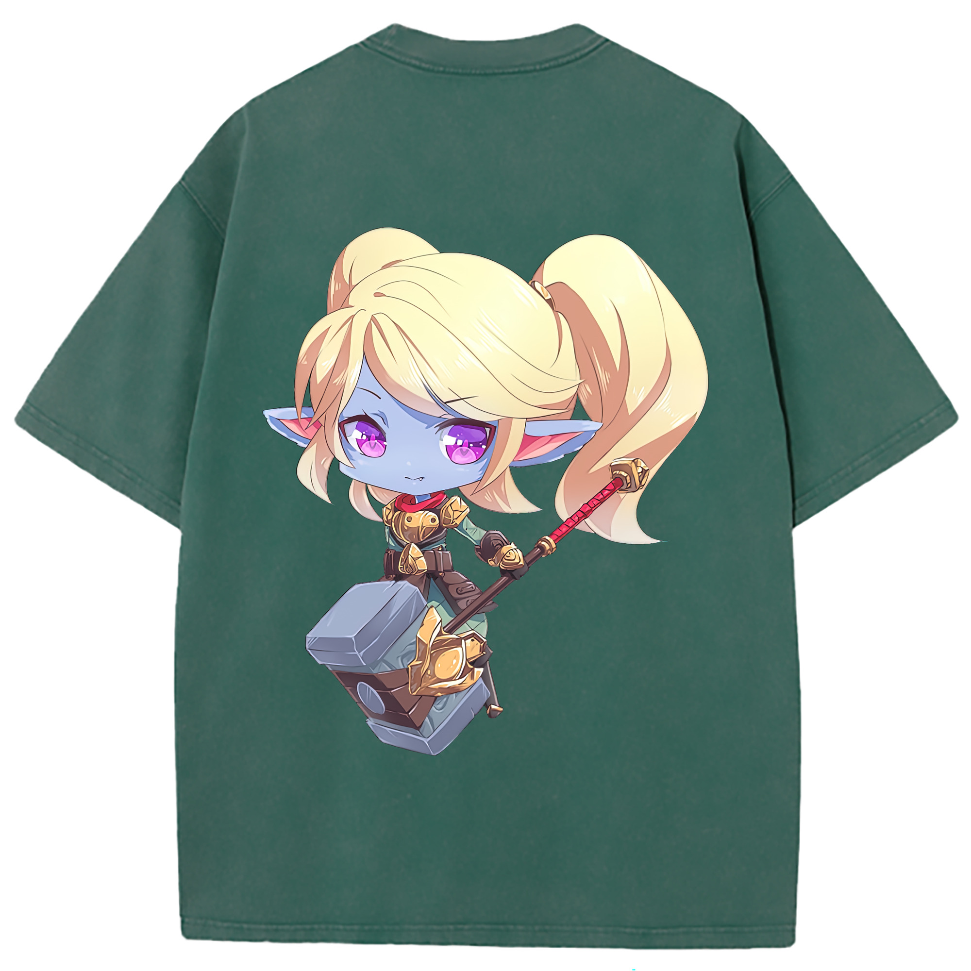 （画像用） リーグ・オブ・レジェンド League of Legends LOL 綿100% ヴィンテージ風 半袖Tシャツ（背面プリント）